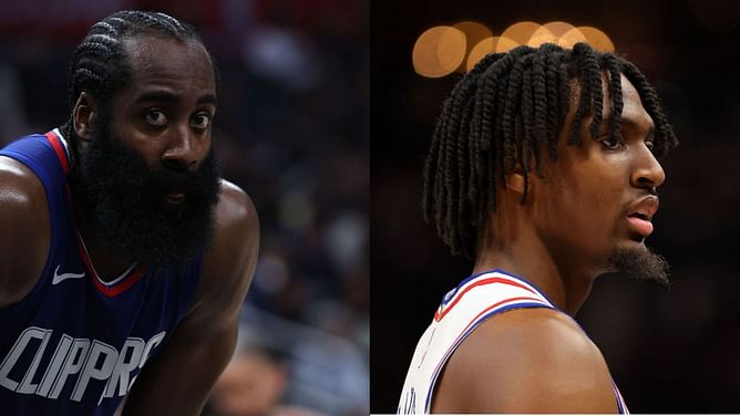 Watch: James Harden headlocks former teammate Tyrese Maxey with Clippers down against 76ers