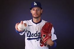 PHOTO: Dodgers reliever Joe Kelly shares adorable moment with son Knox during spring training prior to Seoul Series