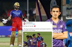 [Watch] Virat Kohli hugs Gautam Gambhir cordially during strategic timeout in RCB vs KKR IPL 2024 clash