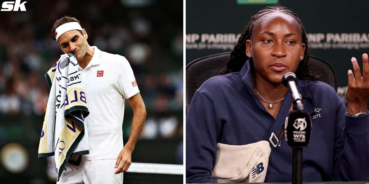 Coco Gauff is signed with Roger Federer