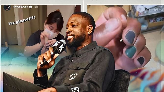 Dwyane Wade enjoys relaxing mani-pedi and painted nails for Hong Kong glow up