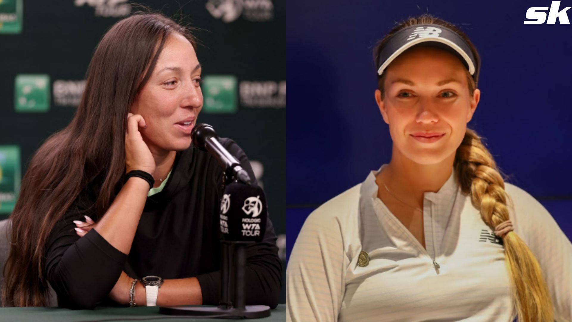 American tennis players Jessica Pegula and Danielle Collins 