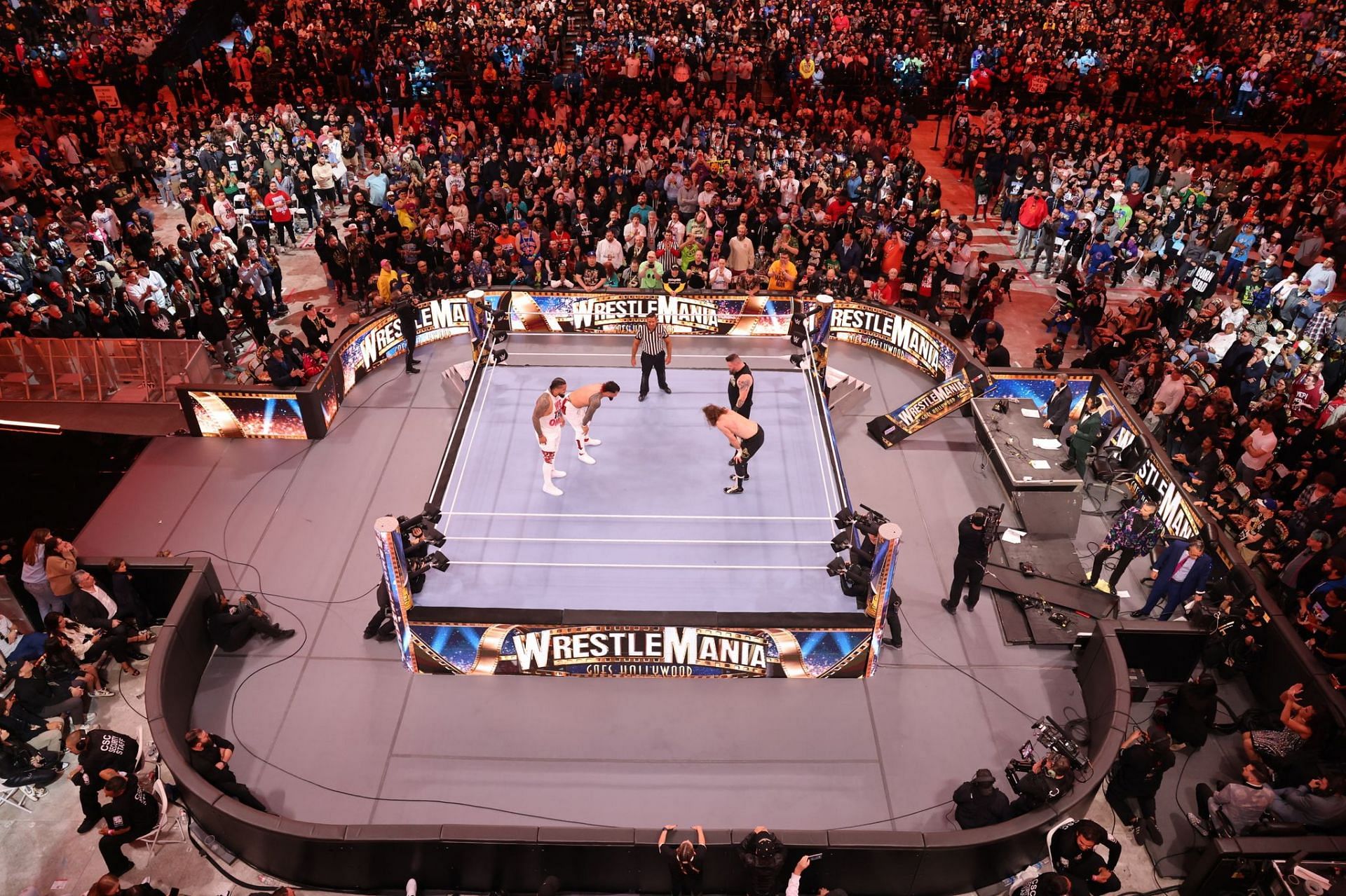 The Usos vs. Sami Zayn &amp; Kevin Owens at WrestleMania 39.