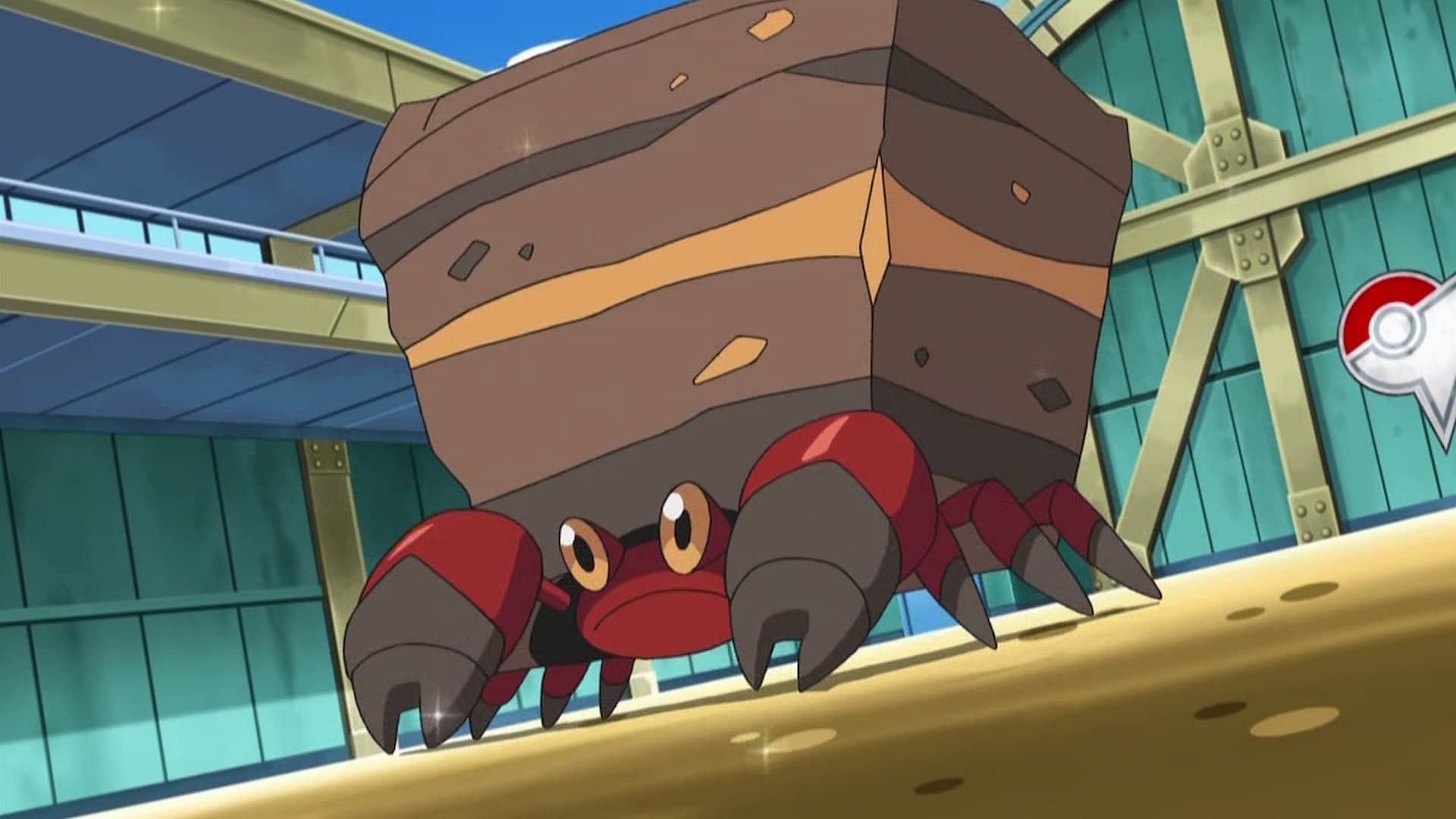 Crustle in the anime (Image via The Pokemon Company)