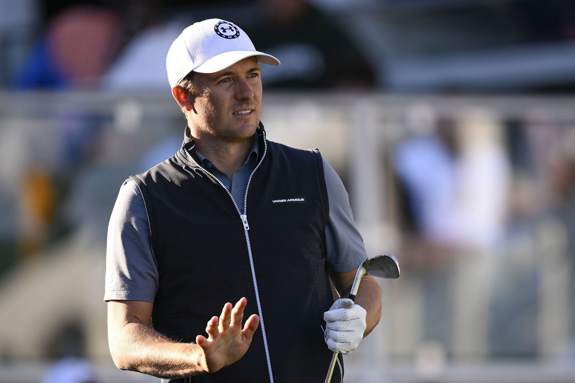 Jordan Spieth reacts during the WM Phoenix Open - Final Round