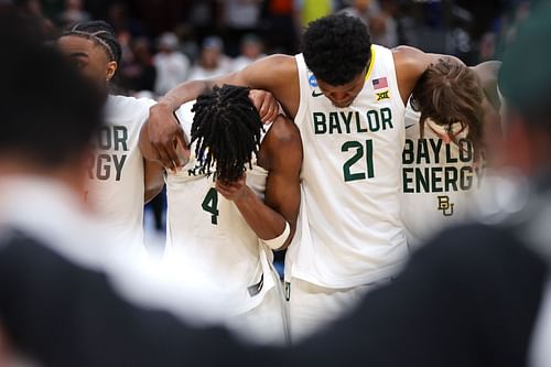 Ja'Kobe Walter and Yves Missi after Baylor's loss to Clemson