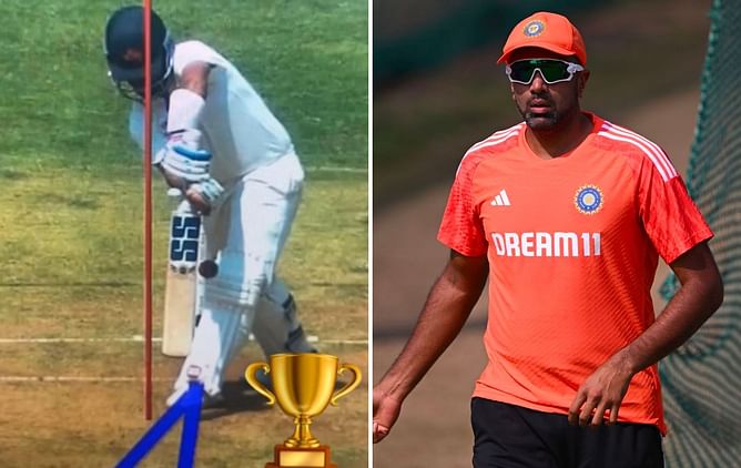 Ravichandran Ashwin analyzes Ajinkya Rahane's batting technique during Ranji Trophy 2024 final