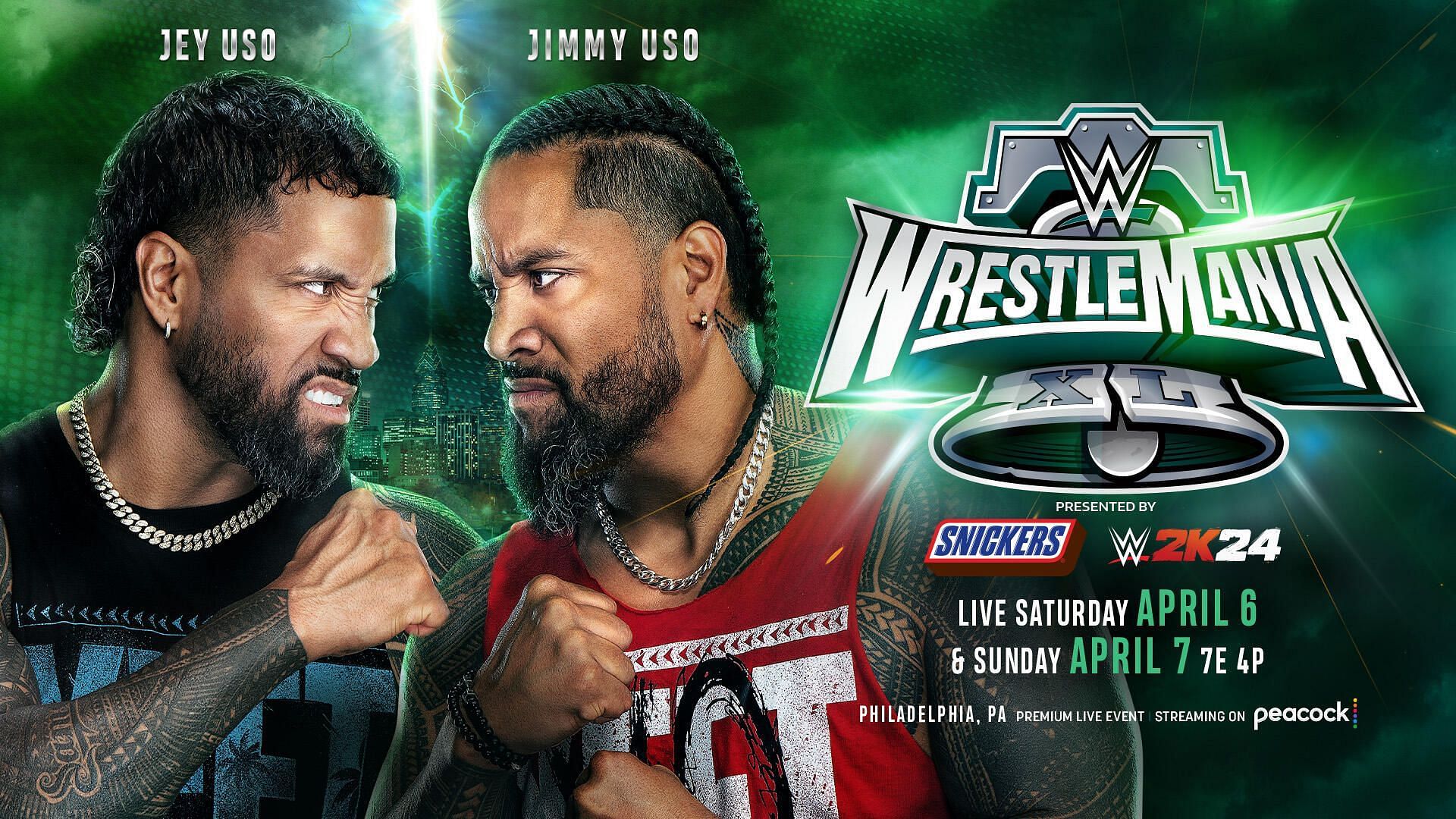 Jimmy and Jey will finally lock horns at WrestleMania XL (Image credits: WWE.com)