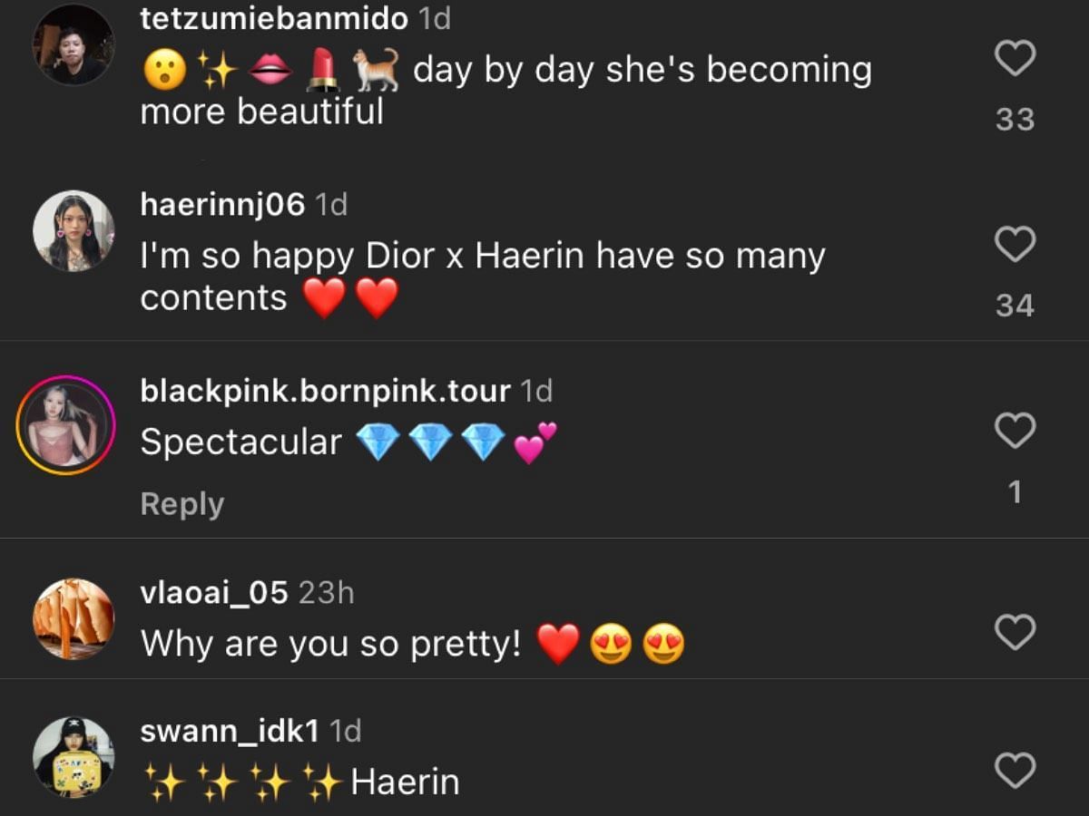 Fans praise Haerin&#039;s look for latest Dior Beauty campaign (Image via Instagram/ @wkorea)