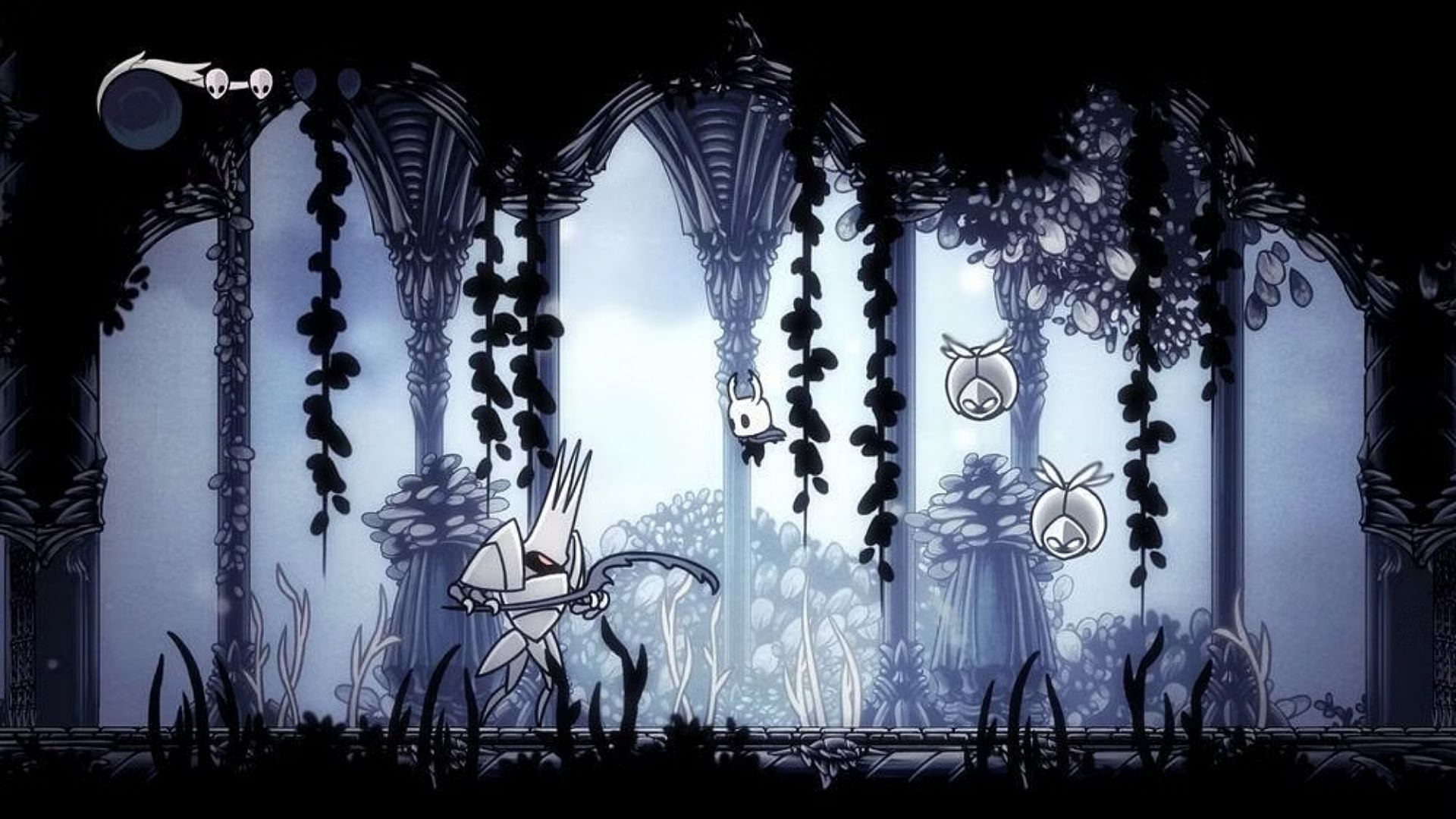 Hollow Knight provides a Souls-like experience through its world design and punishing combat. (Image via Team Cherry)