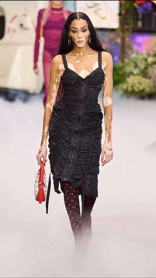 Winnie Harlow at Marine Serre FW24 Paris Fashion Week Image #1