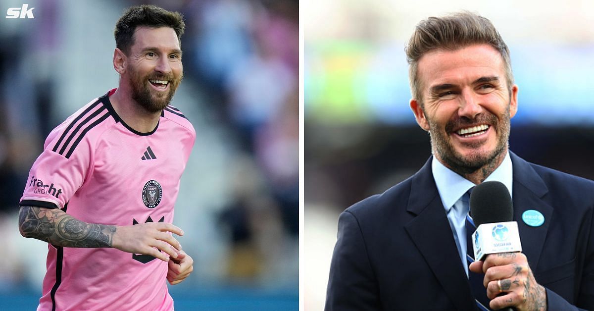 Lionel Messi (left) and David Beckham