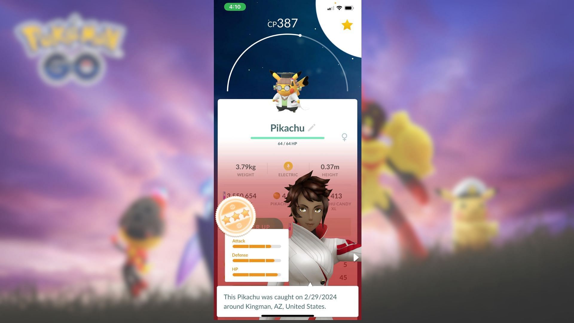 Getting this Pikachu variant in Pokemon GO (Image via The Pokemon Company and u/Starr450 on Reddit)