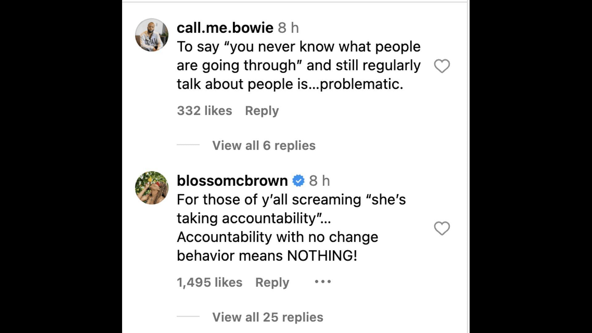 Social media users criticize Jess for accepting that she should not have trolled Chadwick in 2020 before his death. (Image via @theshaderoom/ Instagram)