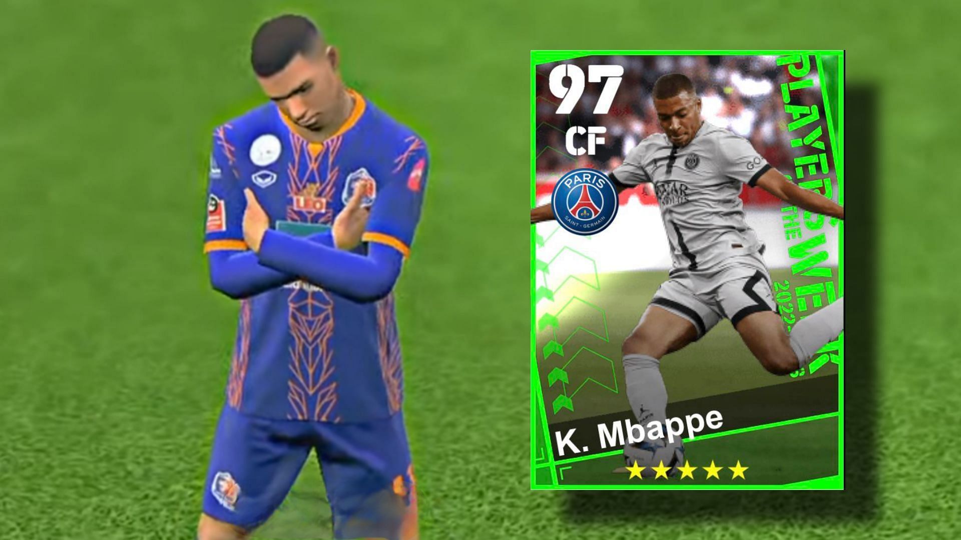 Kylian Mbappe is a high-rated Center Forward (Image via Konami)