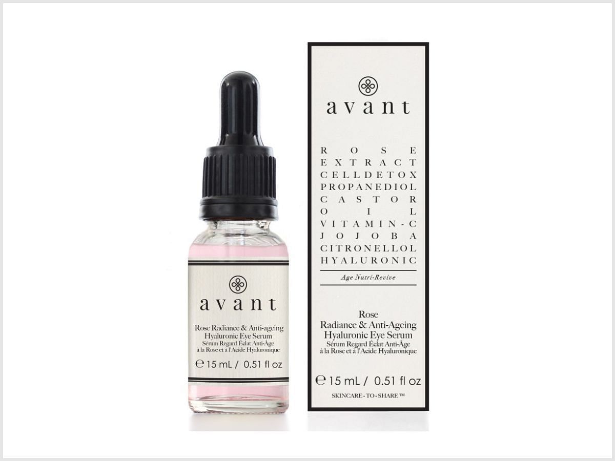 Rose radiance and anti-aging hyaluronic eye serum (Image via Avant-skincare)