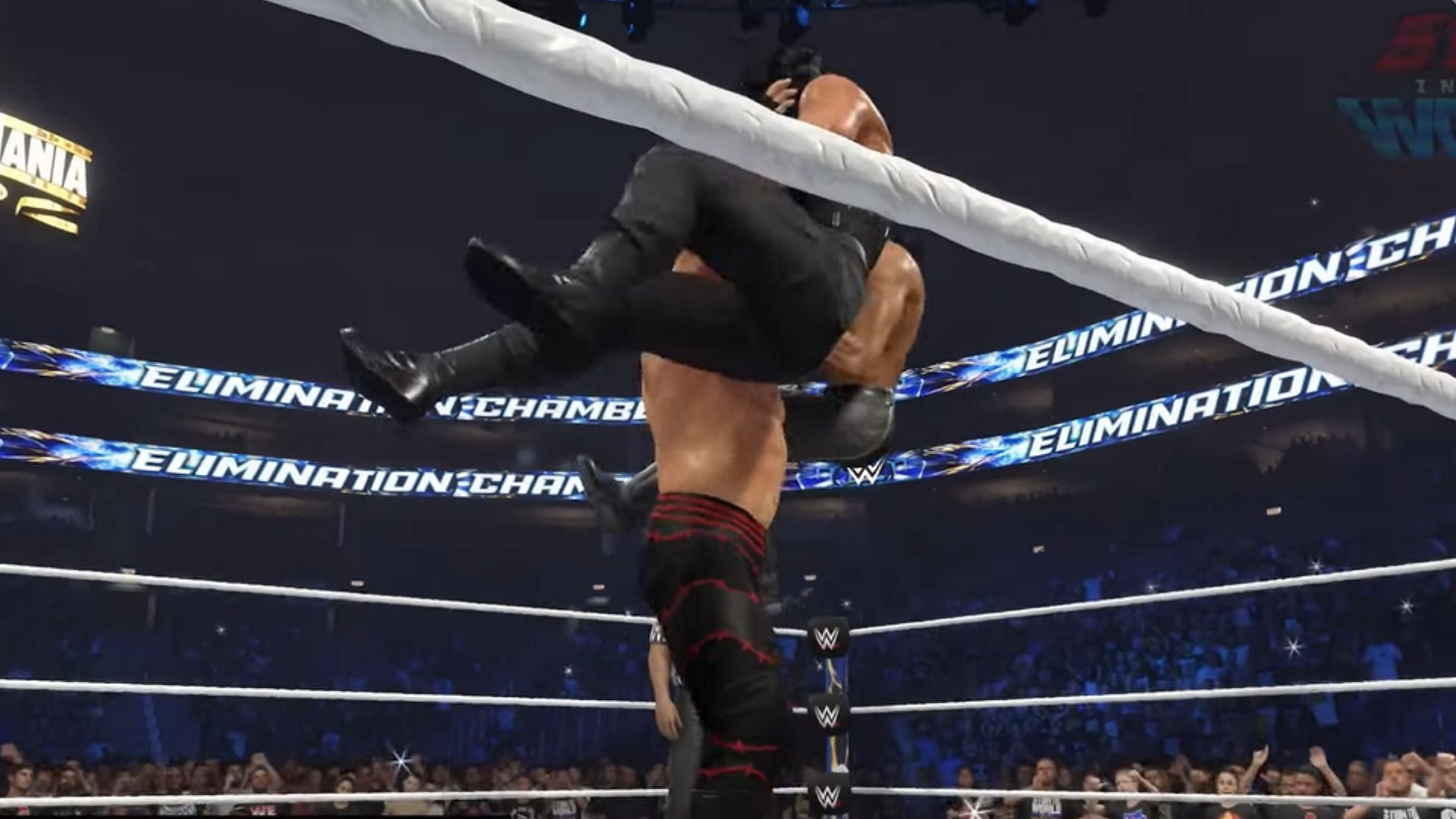 Only selected wrestlers can perform a double finisher in WWE 2K24 (Image via 2K)
