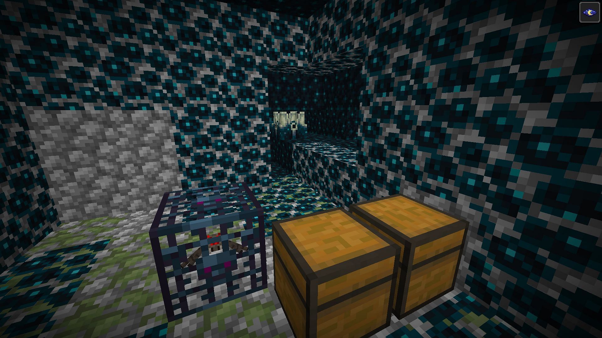 Seeing a structure from before alpha next to sculk can be quite jarring (Image via Mojang)
