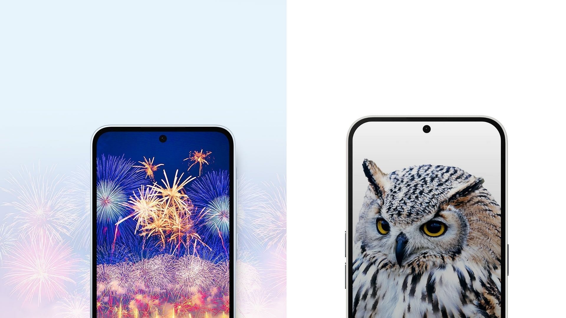 Both the Galaxy A35 and Phone 2a feature gorgeous 1080p AMOLED panels. (Image via Samsung/Nothing)