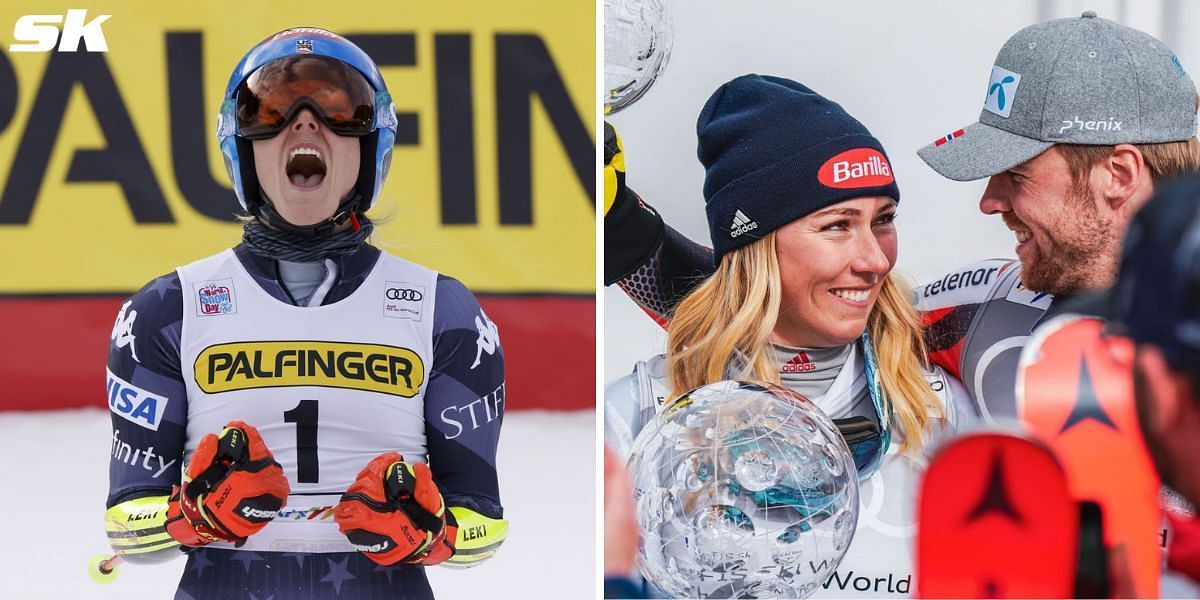 Mikaela Shiffrin reacts to boyfriend Aleksander Kilde