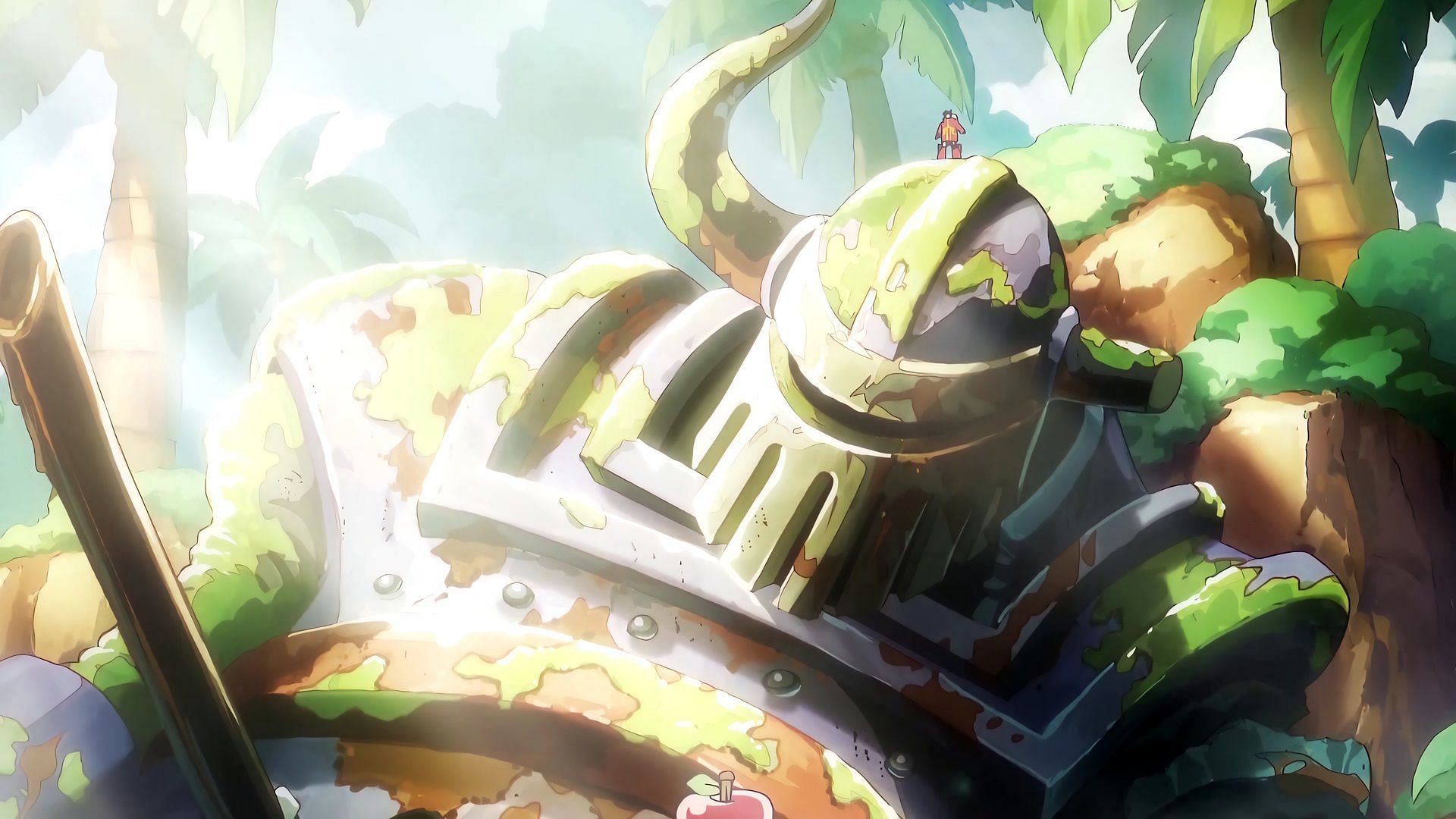 The dormant Iron Giant as seen in the One Piece anime (Image via Toei Animation)