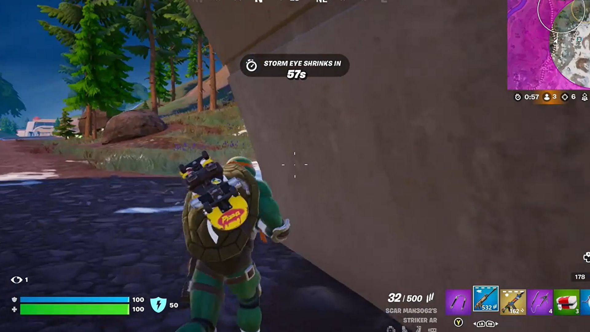 Fortnite player rushes opponent on high ground, instantly regrets it