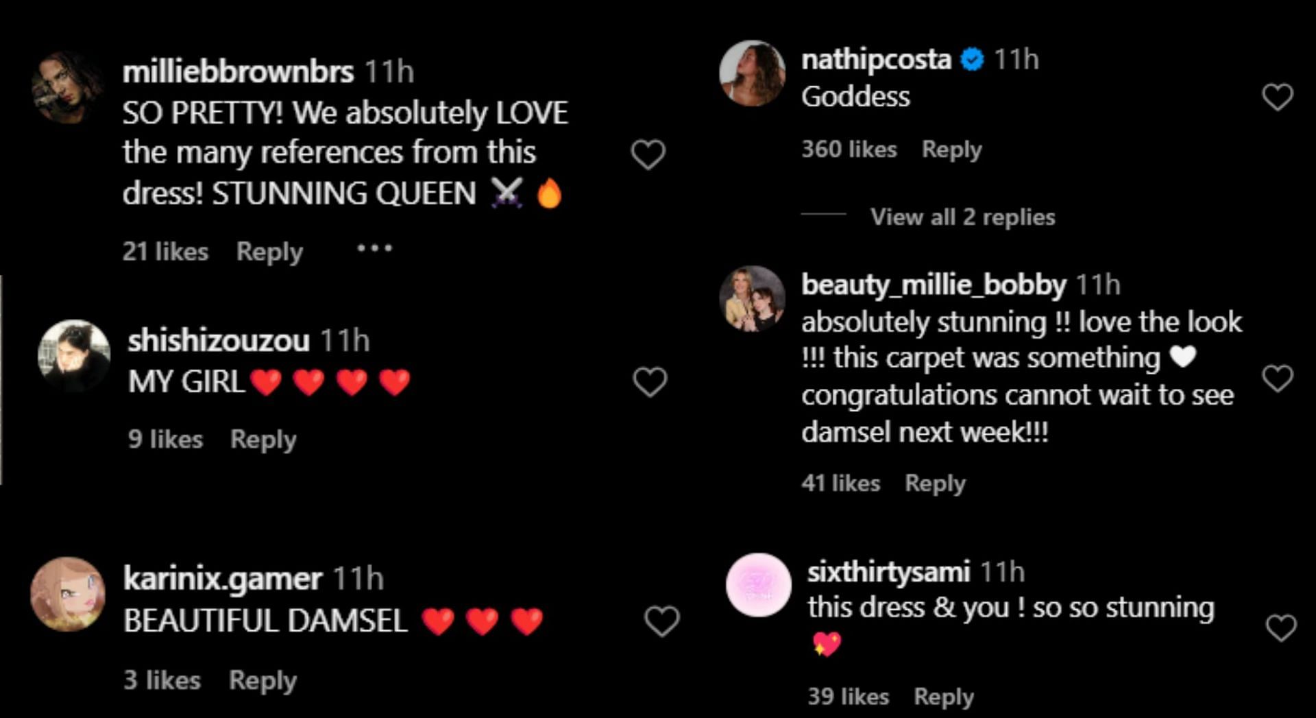 Fan reactions on Millie&#039;s look for the premiere (Image via SportsKeeda)