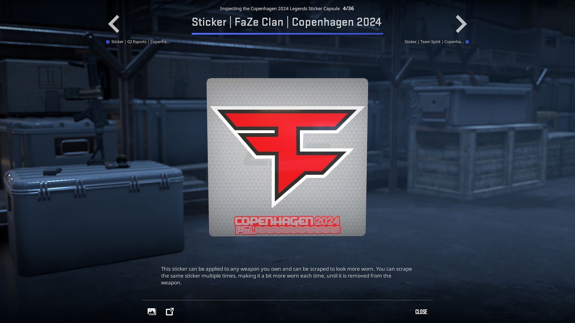 FaZe Clan sticker (Image via Valve)
