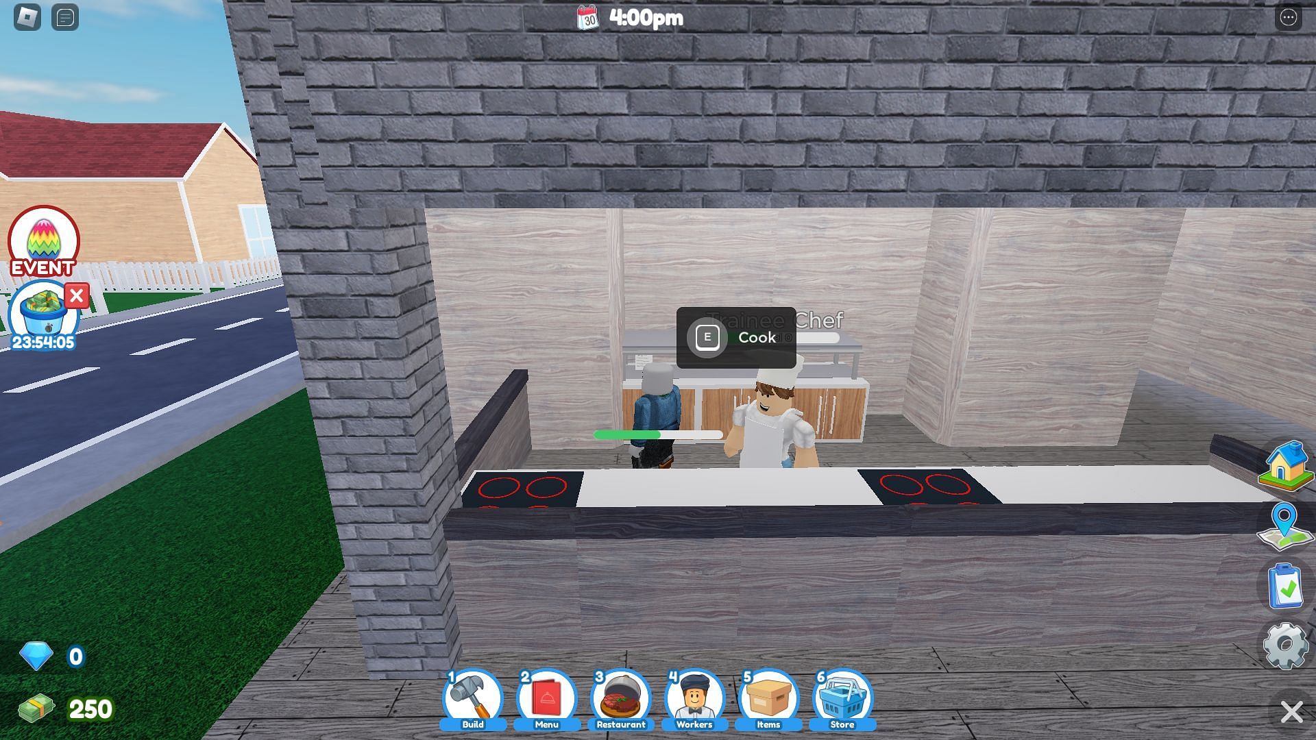 Preparing food for customers (Image via Roblox)