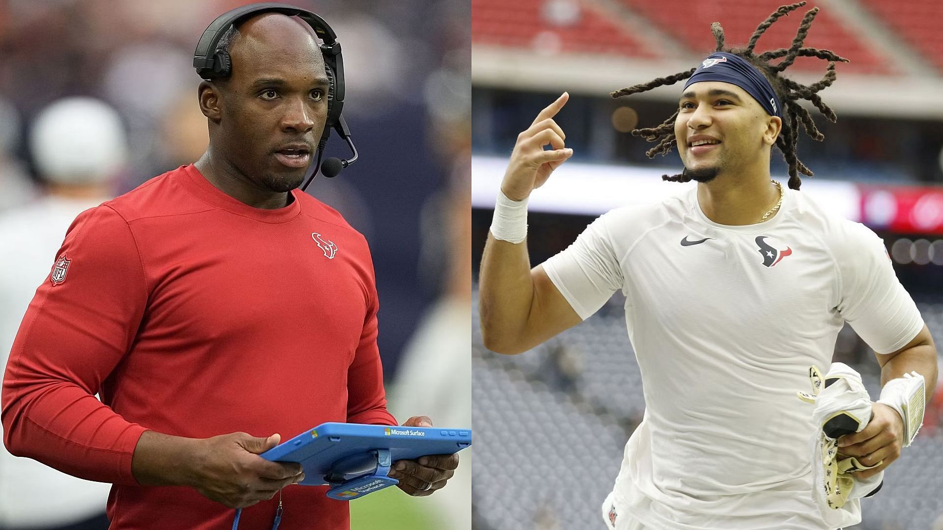 Houston Texans head coach DeMeco Ryans and quarterback C.J. Stroud