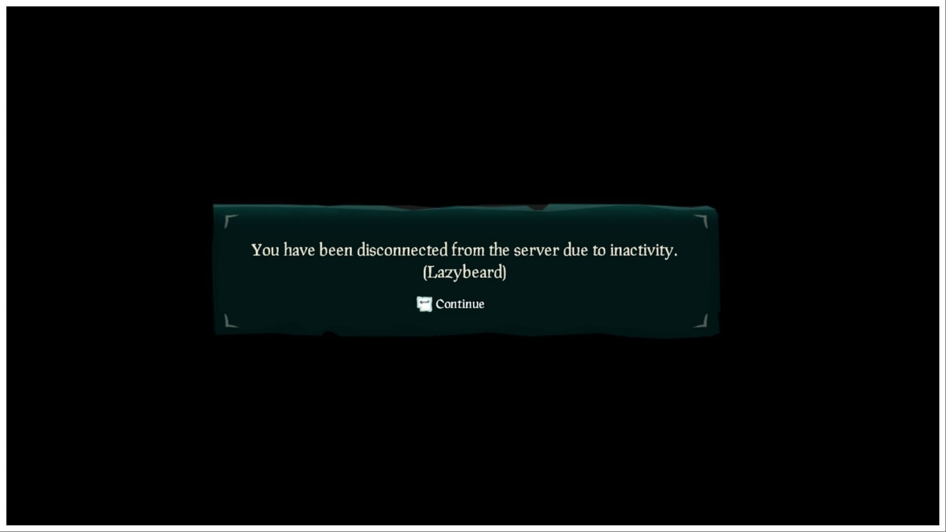 Lazybeard is one of the most common server errors in Sea of Thieves (Image via Rare)
