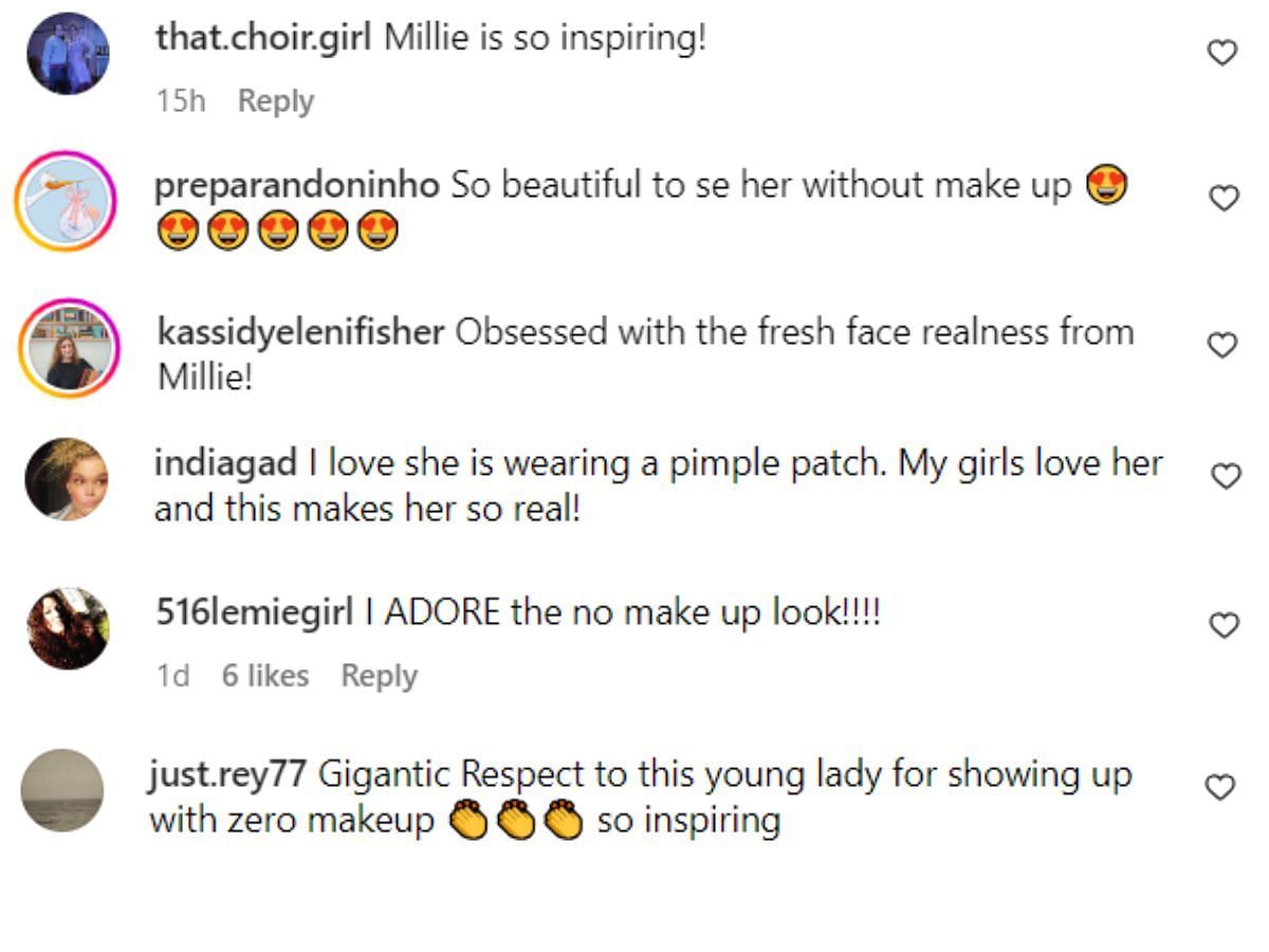 Everyone is loving Millie&#039;s no-makeup look at The Drew Barrymore Show (Image via Sportskeeda)
