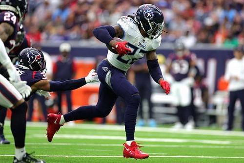 Derrick Henry during Tennessee Titans v Houston Texans