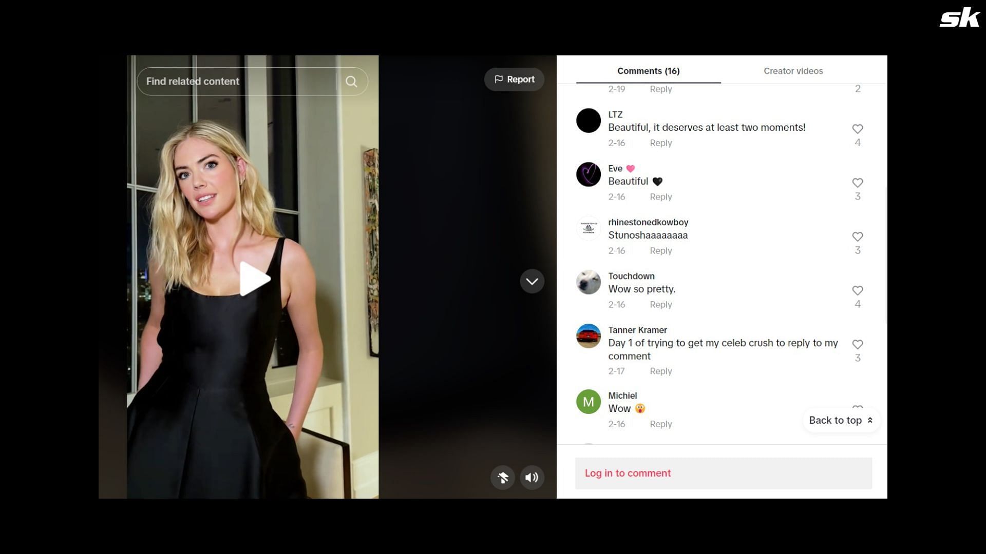 Some more fan reactions on Kate Upton&#039;s post on TikTok