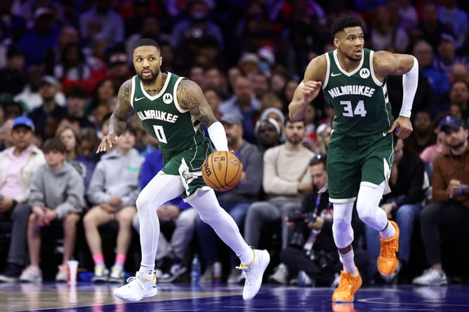 Giannis Antetokounmpo lightheartedly compares Damian Lillard's move to that of Bucks' equipment manager
