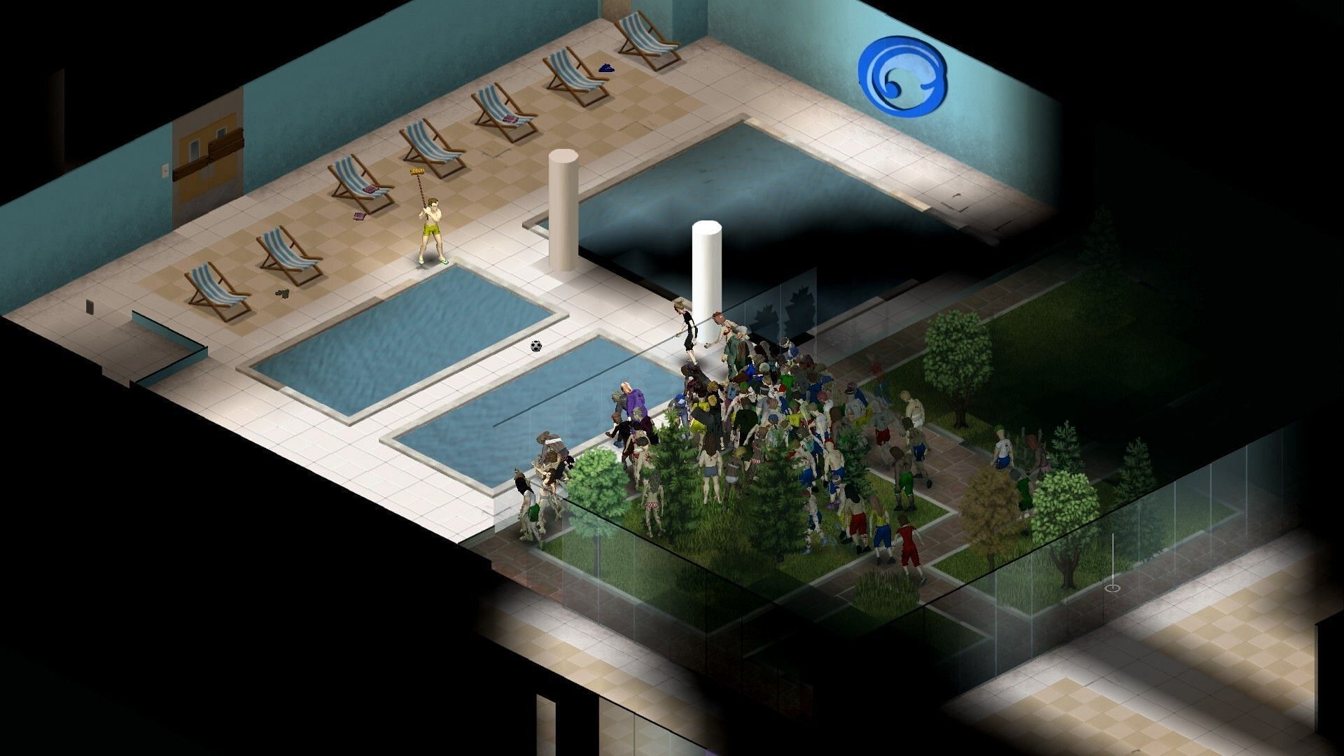 Project Zomboid is reminiscent of Minecraft zombie apocalypse mods/servers (Image via The Indie Stone)