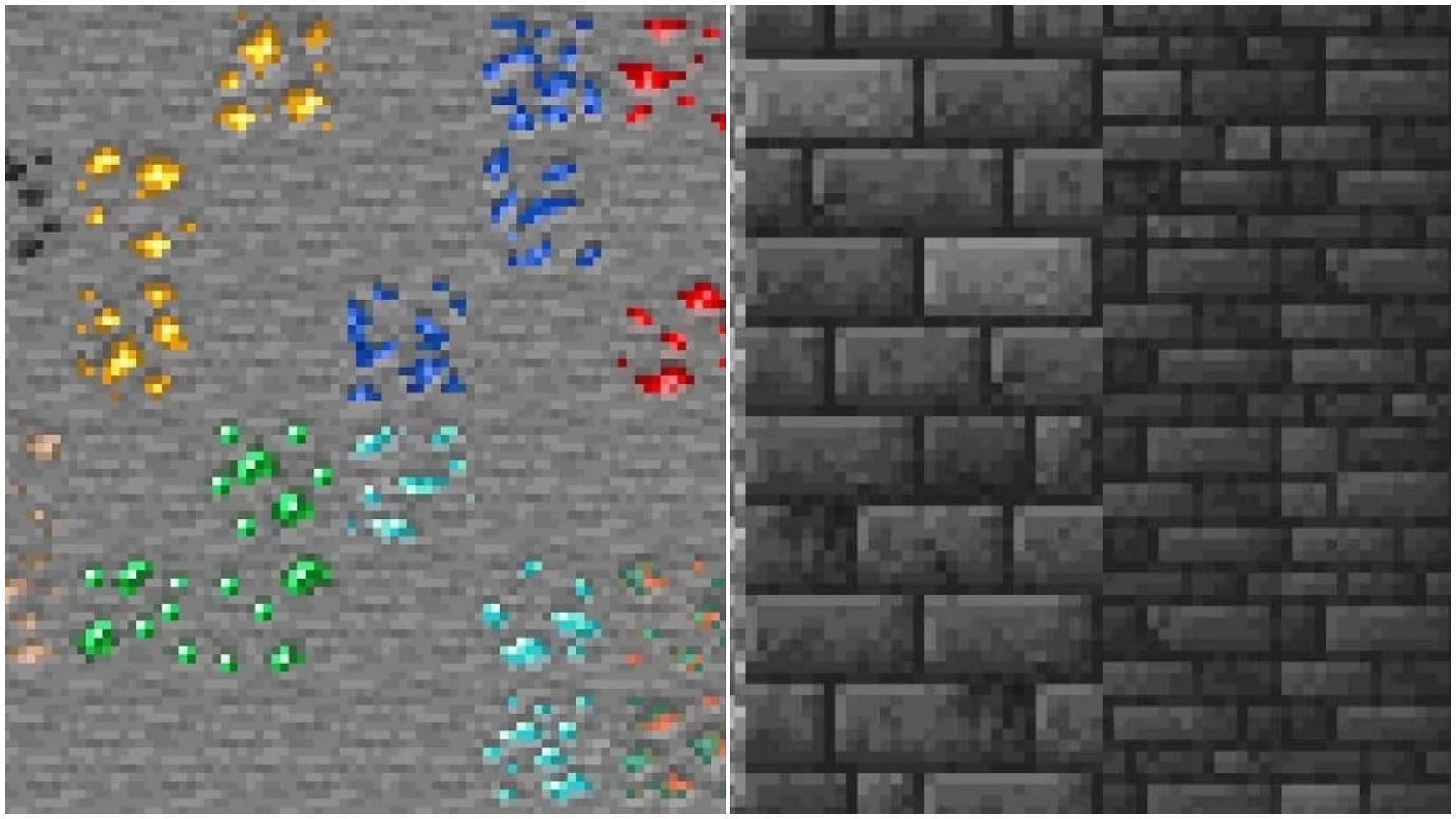 Minecraft Redditor creates resource pack with different vanilla block texture variants (Image via Reddit/u/Serpico99)