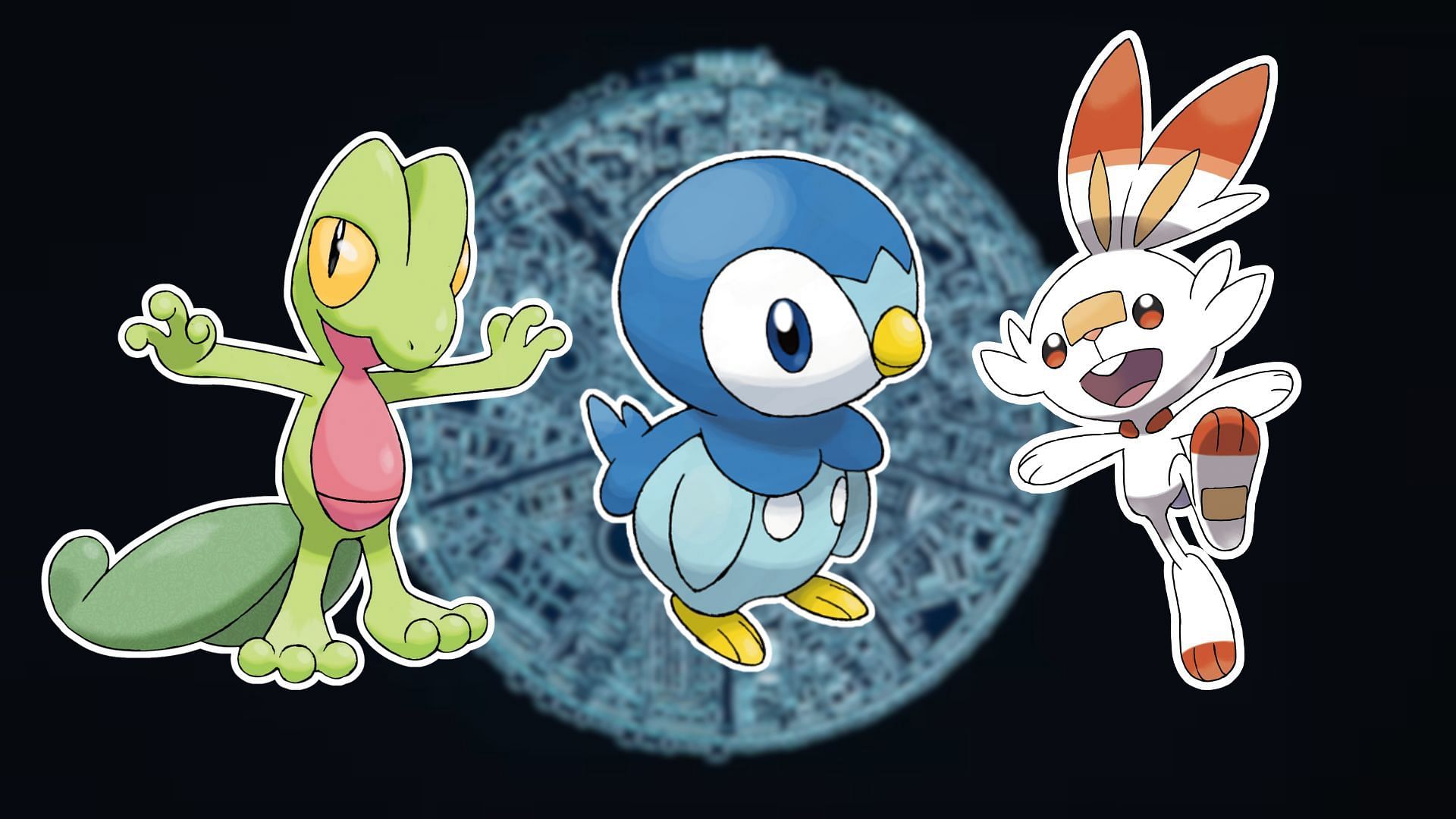 Treecko, Piplup and Scorbunny (Image via The Pokemon Company)