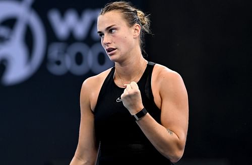 Aryna Sabalenka at the Brisbane International 2024