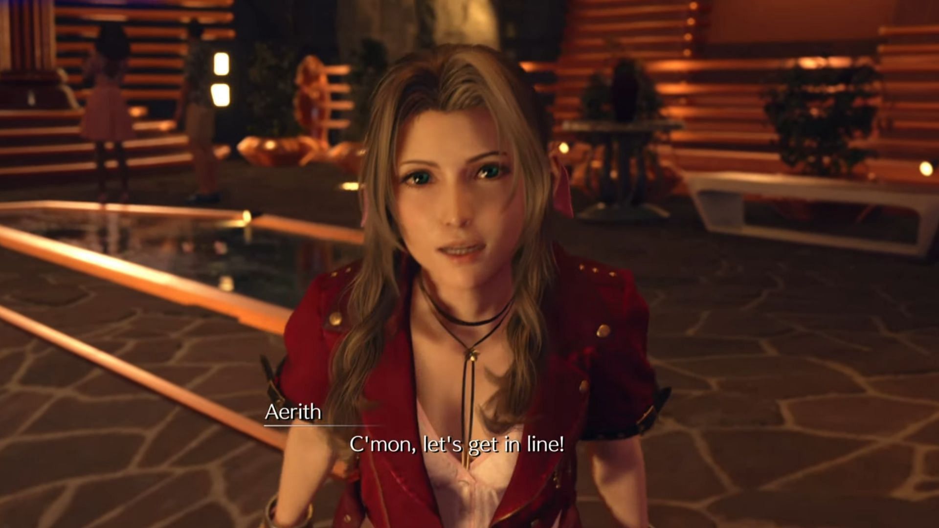 You need to select certain dialog choices to quickly increase your affinity with Aerith in Final Fantasy 7 Rebirth (Image via Square Enix)