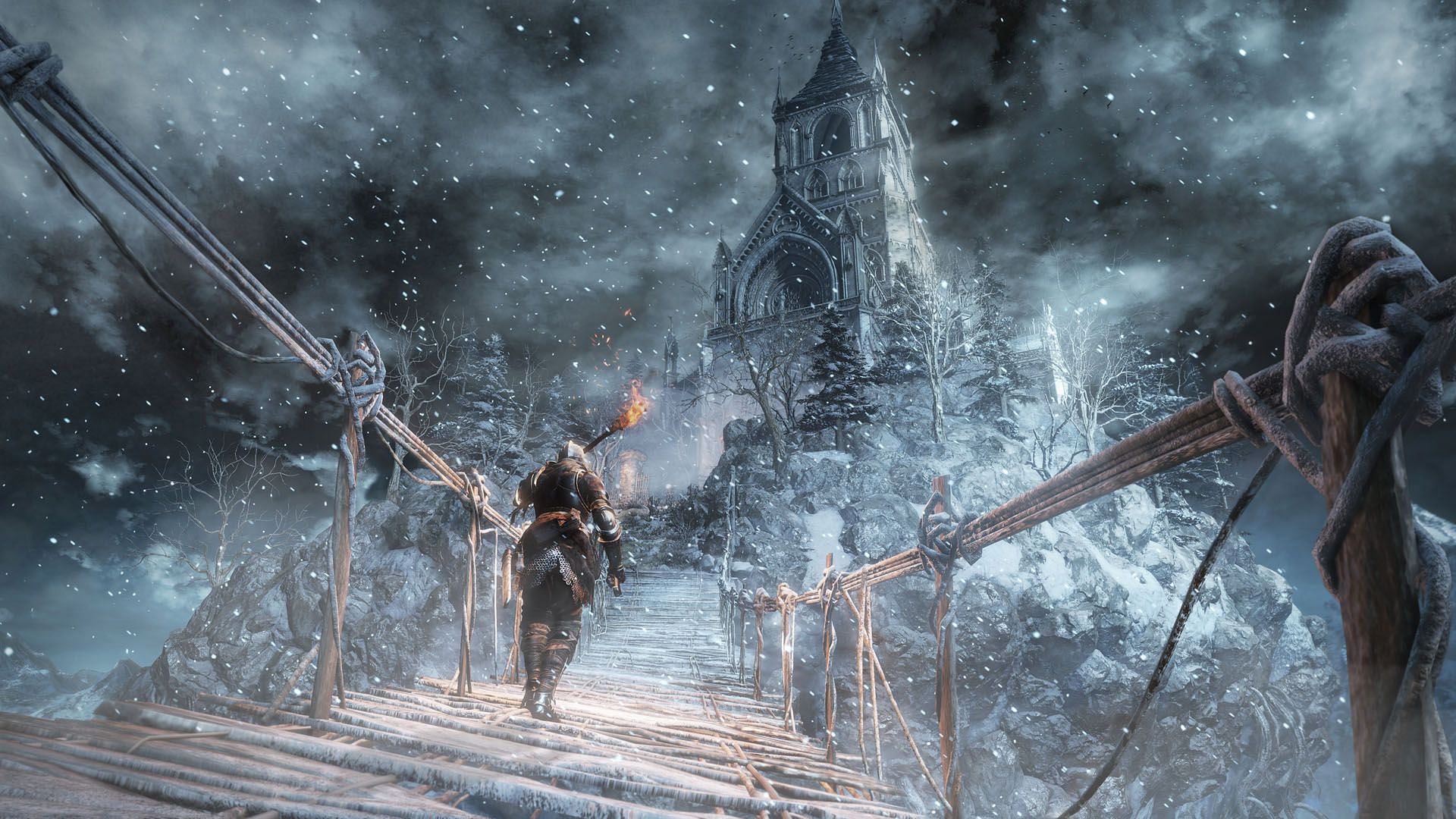 The medieval setting mixed with gothic architecture gives Dark Souls 3 a very unique identity among other souls-like RPGs (Image via FromSoftware)