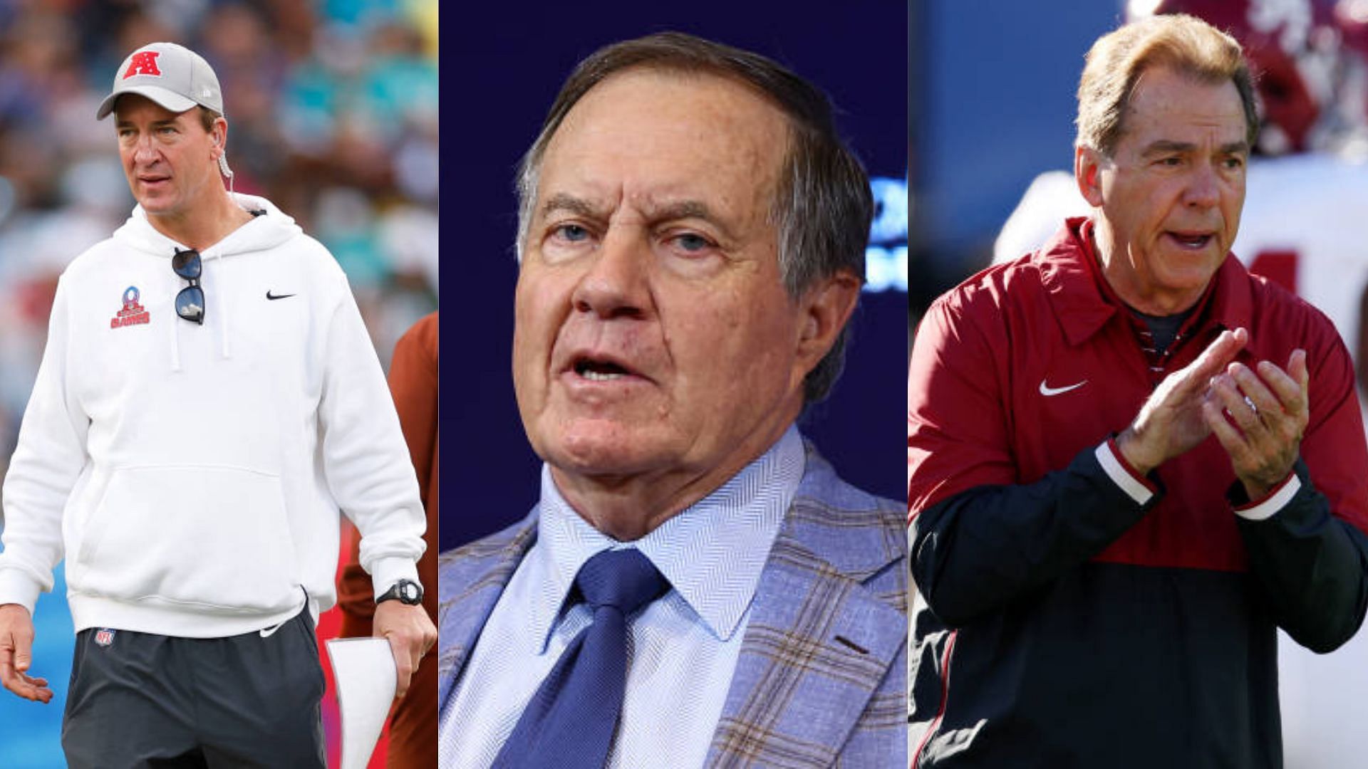 Peyton Manning could be trying to recruit Bill Belichick and Nick Saban to host their own ESPN show. 
