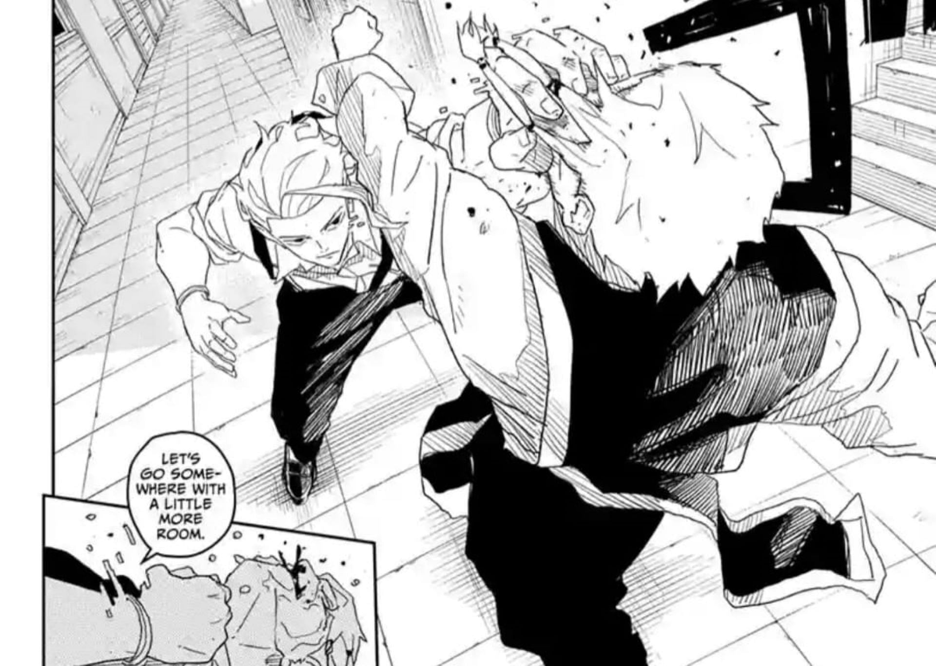 Shiba punches Soya, as seen in Chapter 24 (Image via Takeru Hokazono/Shueisha)