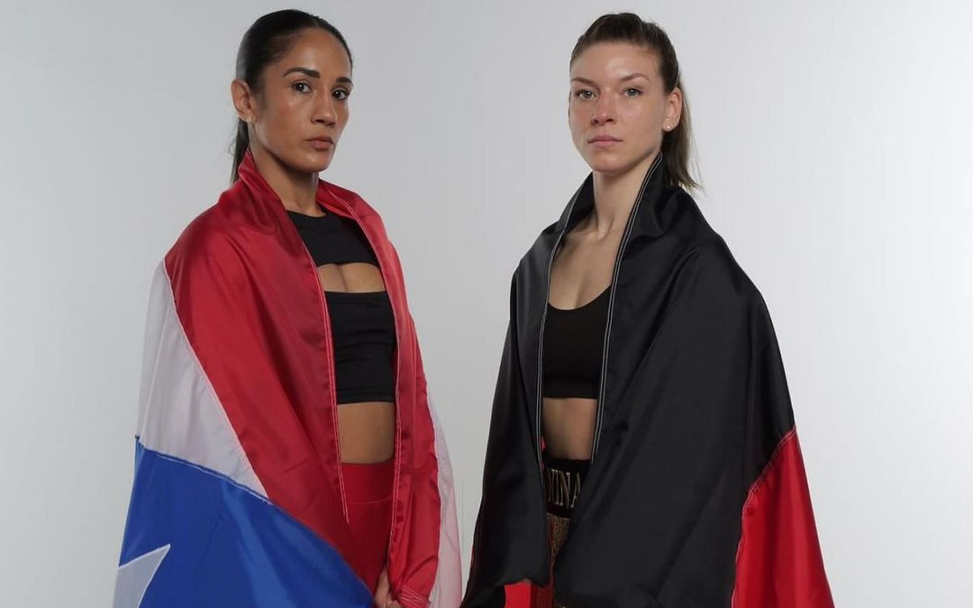 Amanda Serrano (left) will take on Nina Meinke (right) in Puerto Rico [Image courtesy @serranosisters on Instagram]