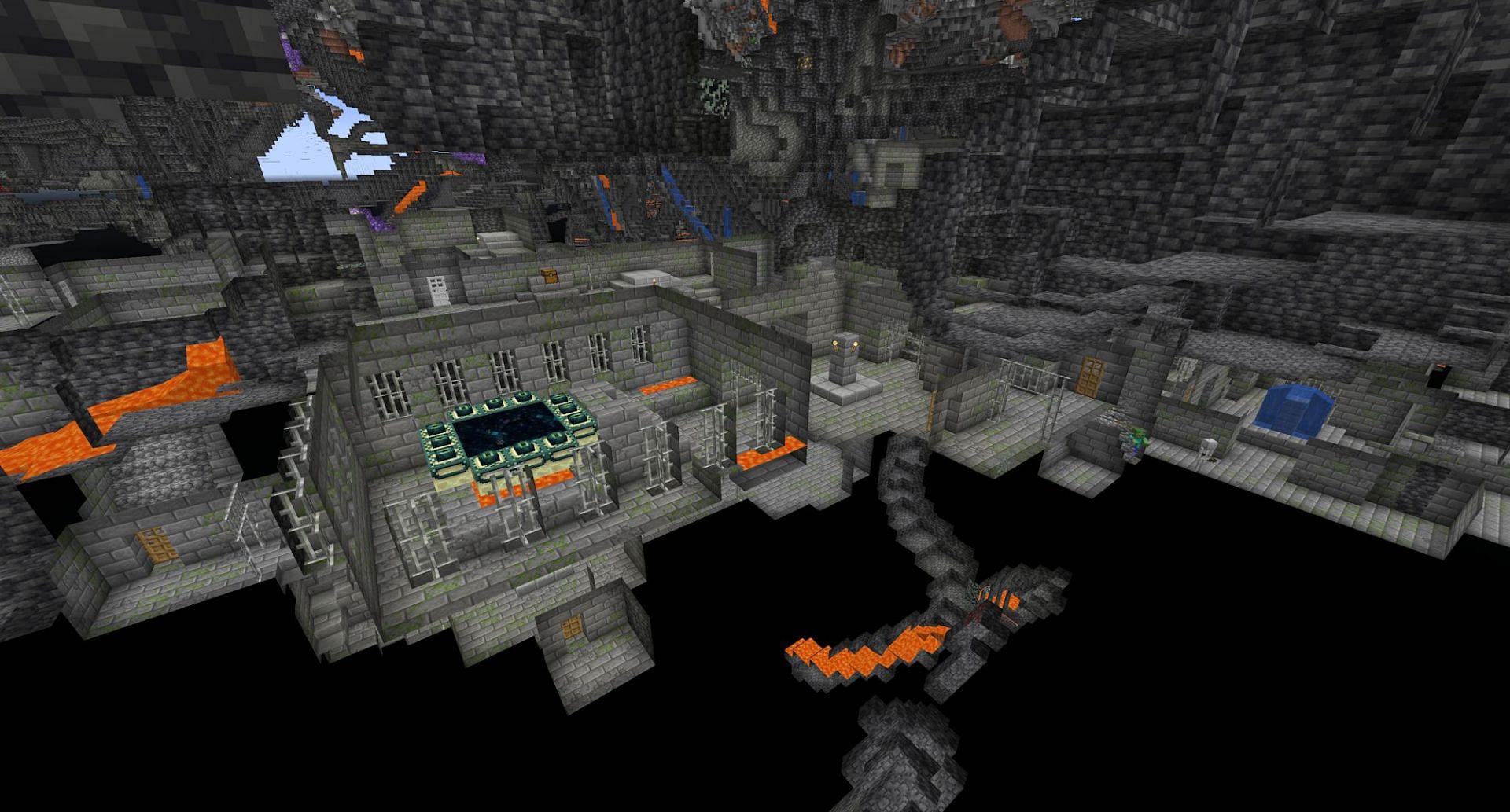 Hunting for the portal room in strongholds can be deadly (Image via Mojang)