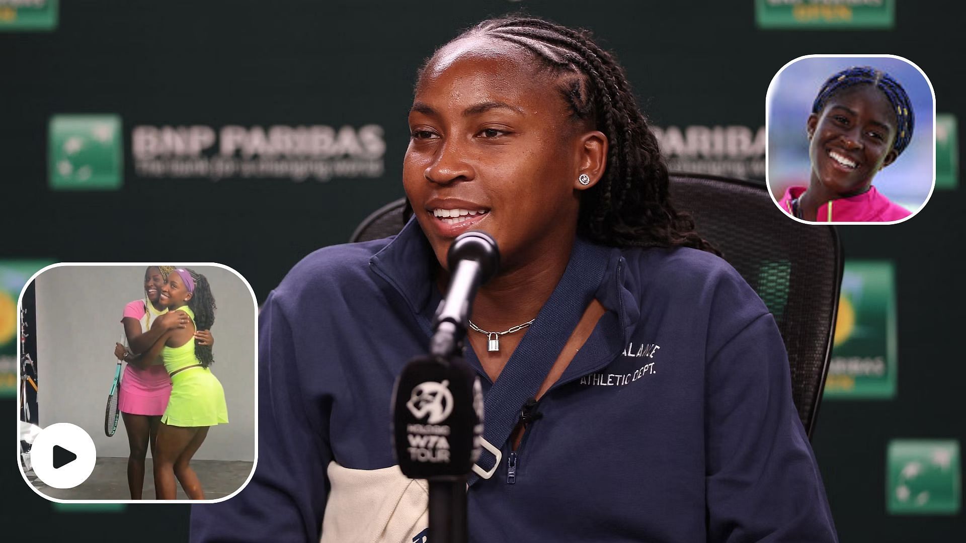 Coco Gauff crashes Clervie Ngounoue photoshoot