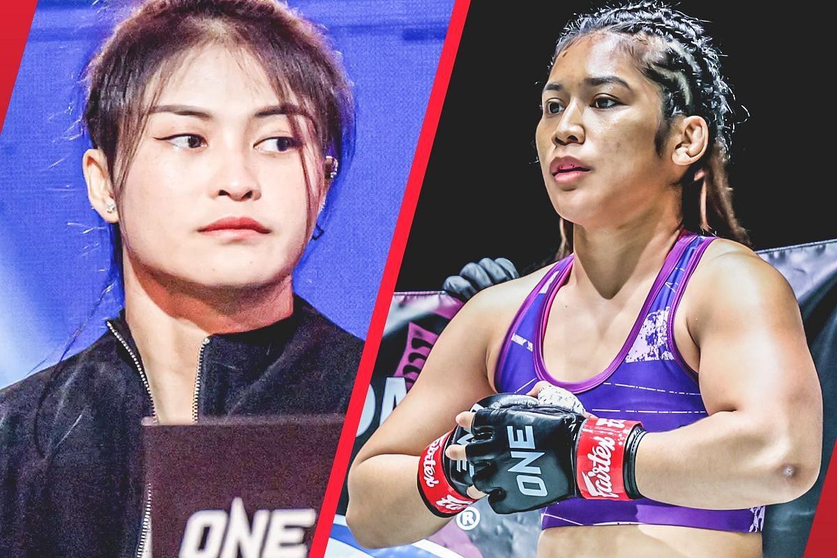 Stamp Fairtex (L) won&rsquo;t actively pursue a rematch with new teammate Jihin Radzuan (R) but says if it happens she will have no problem taking it. -- Photo by ONE Championship