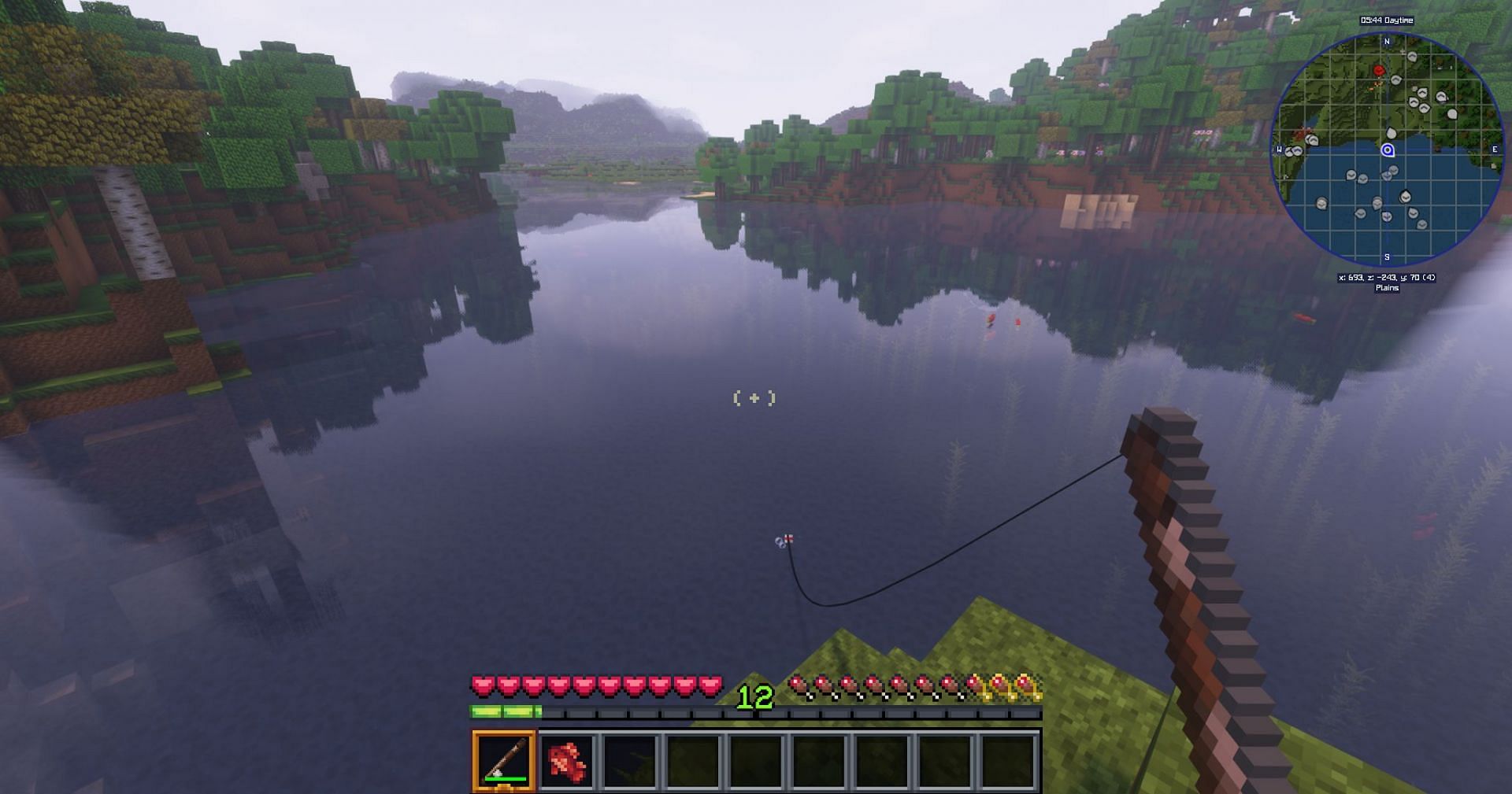 Fishing is surprisingly powerful in Minecraft (Image via Mojang)