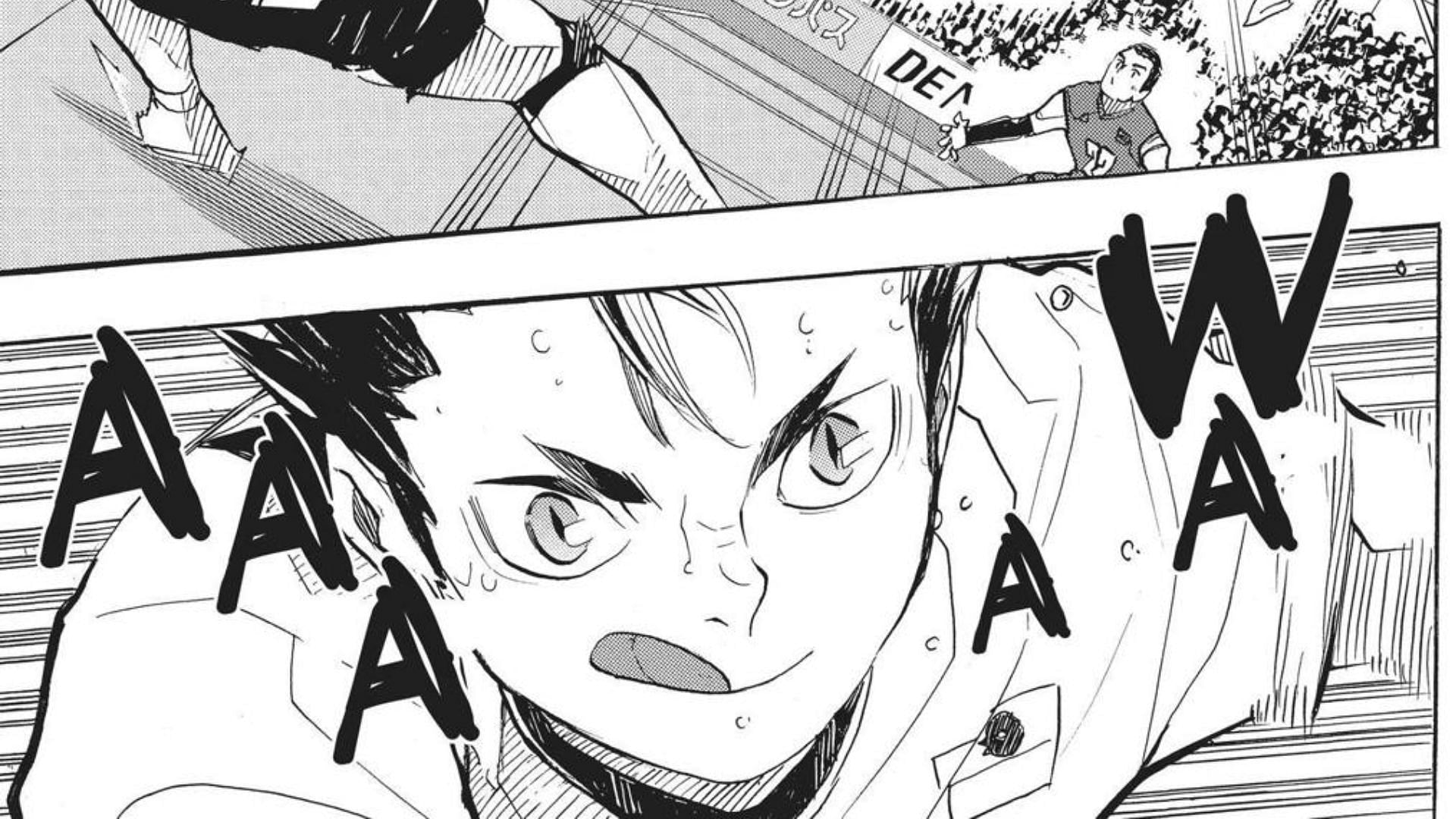 Nishinoya in the special chapter (Image via Haruichi Furudate/Shueisha)