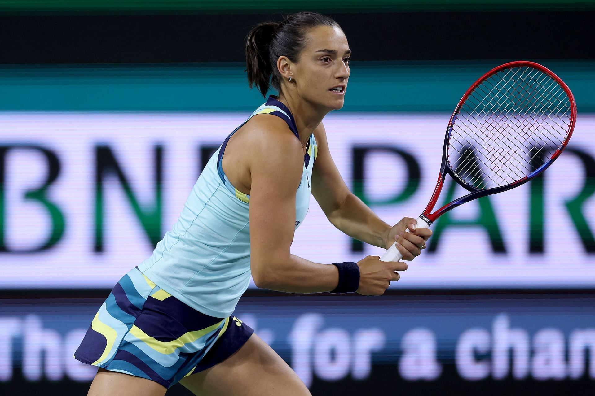 Caroline Garcia at the 2024 BNP Paribas Open.